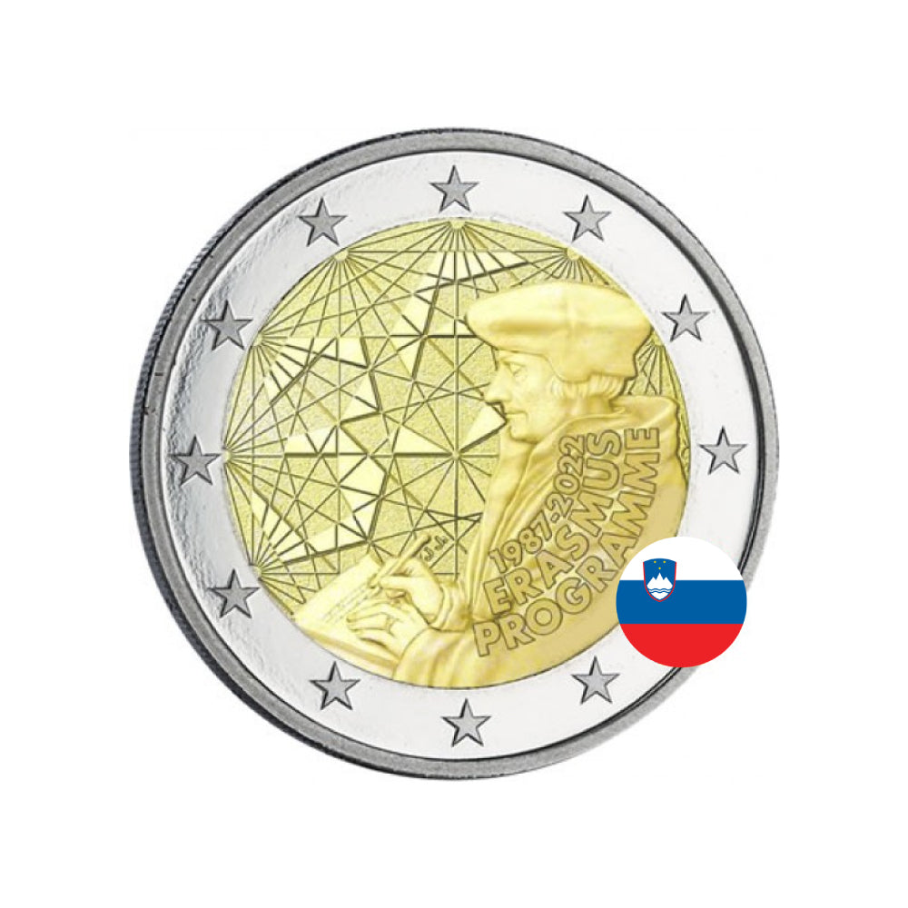 Slovénie 2022 - 2 Euro Commémorative - 35 ans du Programme Erasmus