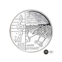 Mozart - 250eme anniversaire de sa naissance - Monnaie de 1/4 € Argent - BU 2006