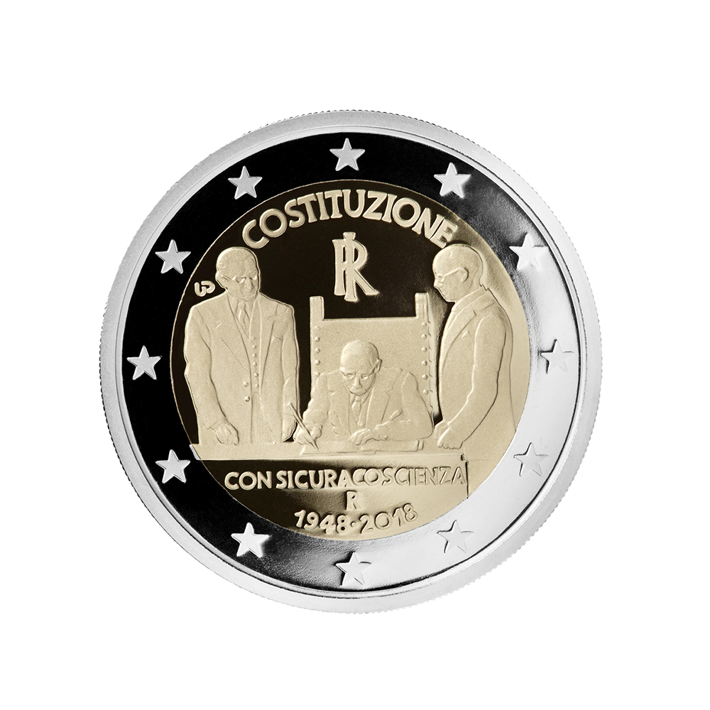 Italie - 2 Euro Commémorative - 70ème anniversaire de l'entrée en vigueur de la Constitution Italienne - BE 2018