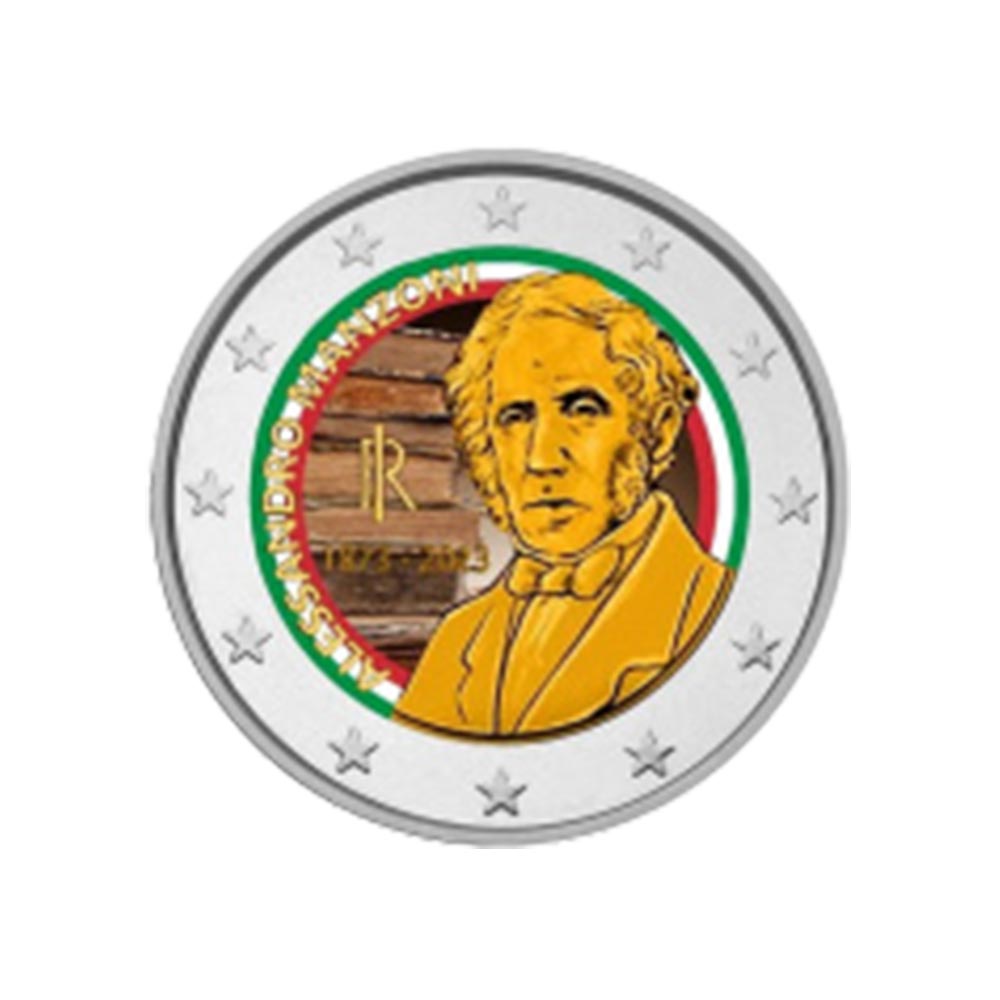 Italie 2023 - 2 Euro Commémorative - Alessandro Manzoni - Colorisée