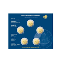 Allemagne 2023 - 2 Euro Commémorative - Hambourg - BU - Lot des 5 ateliers