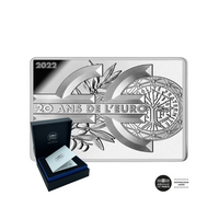 Les 20 ans de l'Euro - Monnaie de 10 Euro Argent - BE 2022