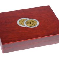 Coffret numismatique VOLTERRA UNO de luxe, pour 35 pièces jusqu'à 26 mm en capsules.