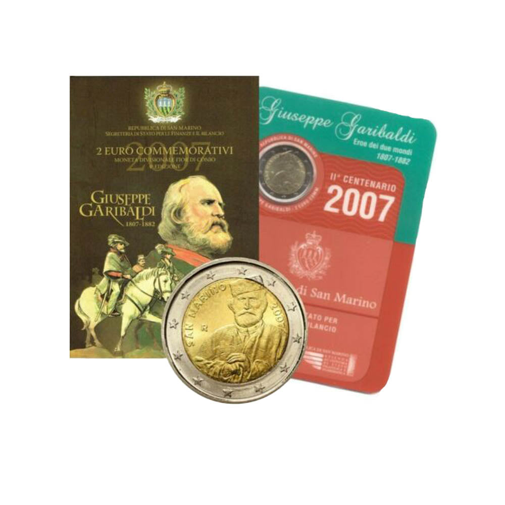 Saint-Marin 2007 - 2 Euro Commémorative - Giuseppe Garibaldi - BU