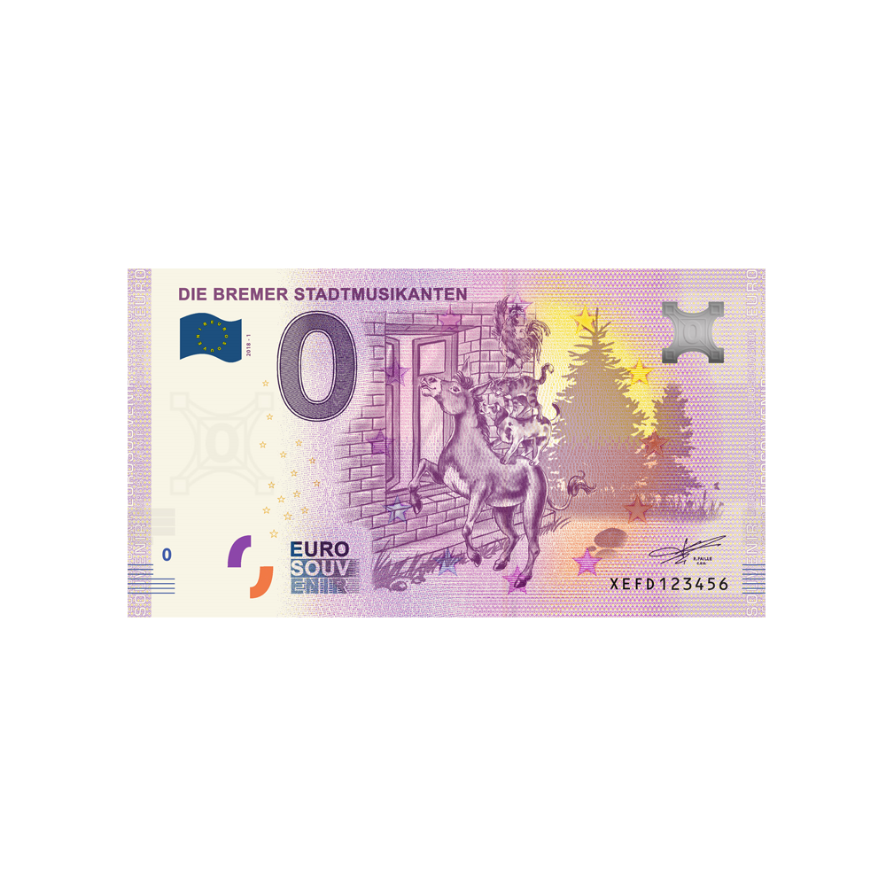 Billet souvenir de zéro euro - Die Bremer Stadtmusikanten - Allemagne - 2018