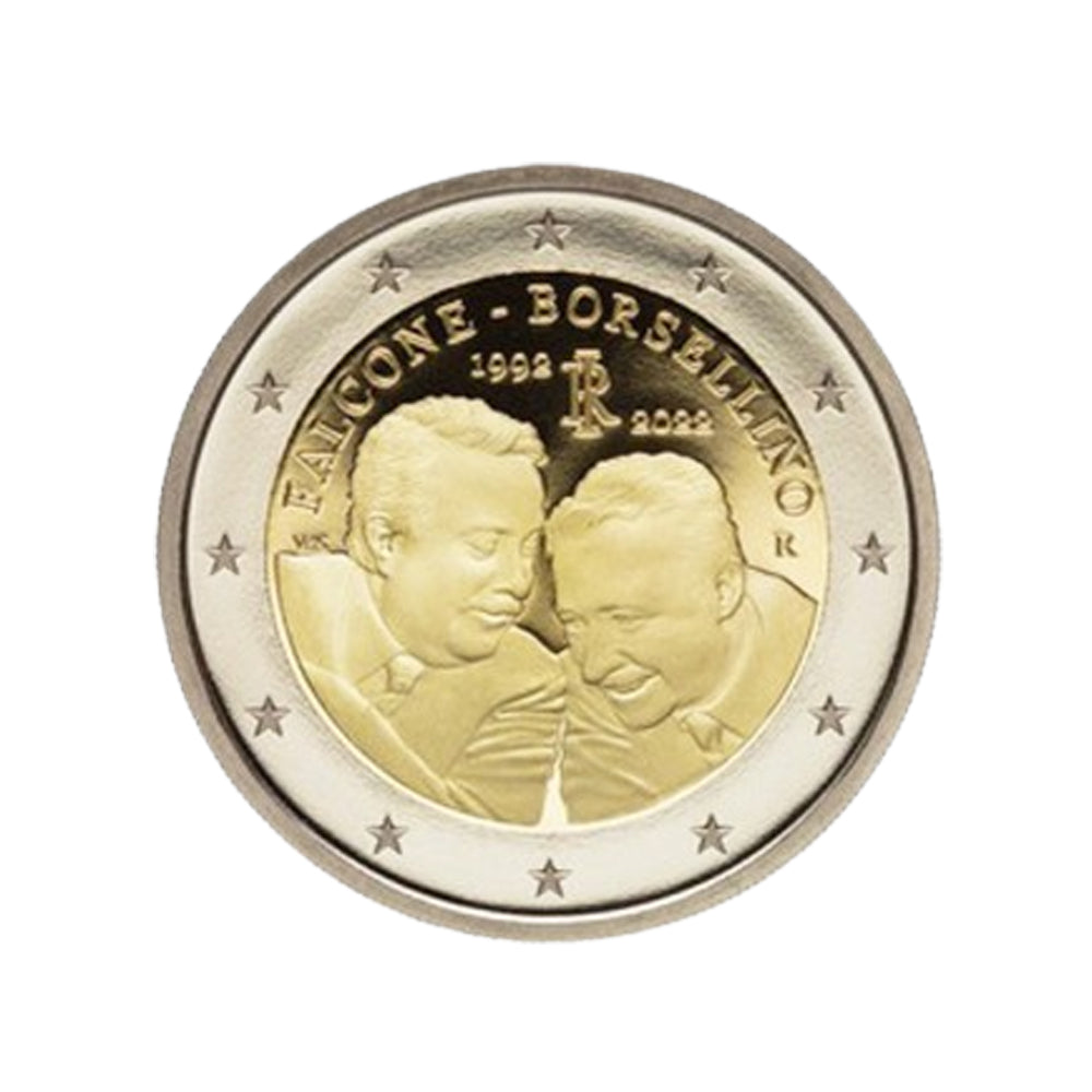 Italie 2022 - 2 Euro Commémorative - Giovanni Falcone et Paolo Borsellino - BE