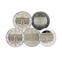 Allemagne 2020 - 2 Euro Commémorative - Lot de 5 ateliers - Brandebourg