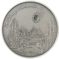La Ciénega Meteorite - 1 Oz Argent - Antique finish - Iles Cook 2021