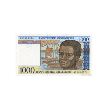 Madagascar - Billet de 1000 Francs - 1994-2004