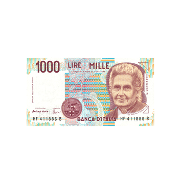 Italie - Billet de 1000 Lires - Montessori - 1990-2001
