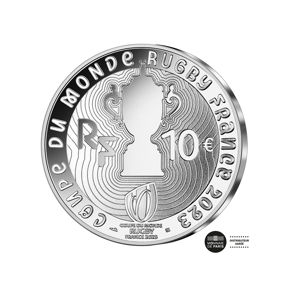 Le Tournoi de la Coupe du Monde de Rugby 2023 - Monnaie de 10€ Argent - BE 2023