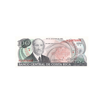 Costa Rica - Billet de 100 Colones - 1977 - 1994