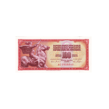 Yougoslavie - Billet de 100 Dinars - 1965-1986