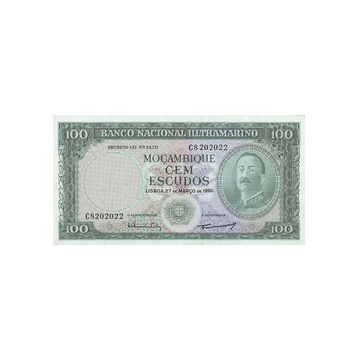 Mozambique - Billet de 100 Escudos - 1961