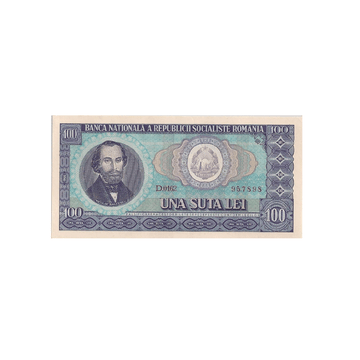 Roumanie - Billet de 100 Lei - 1966