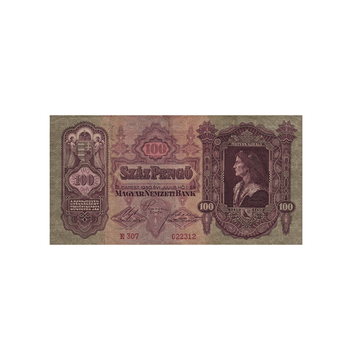 Hungria - 100 Pengő Ticket - 1930