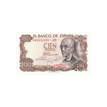 Espagne - Billet de 100 Pesetas - 1970