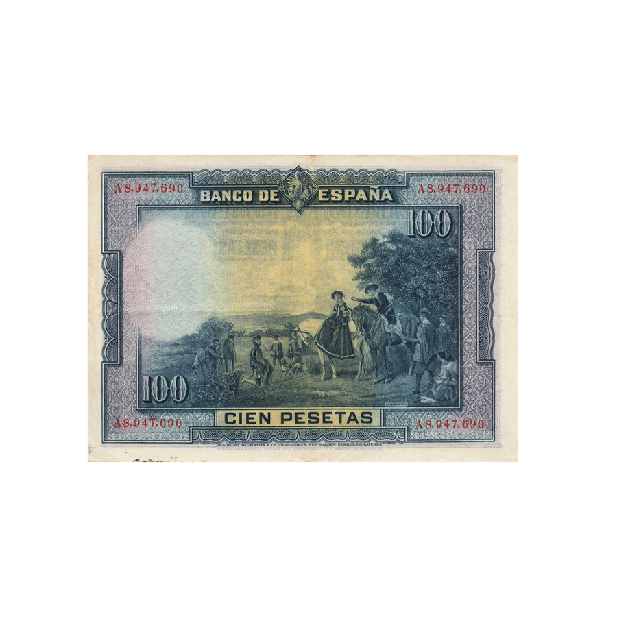 Espagne - Billet de 100 Pesetas - 15 Août 1928