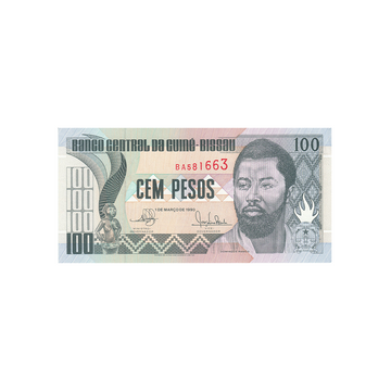 Guinée-Bissau - Billet de 100 Pesos - 1990