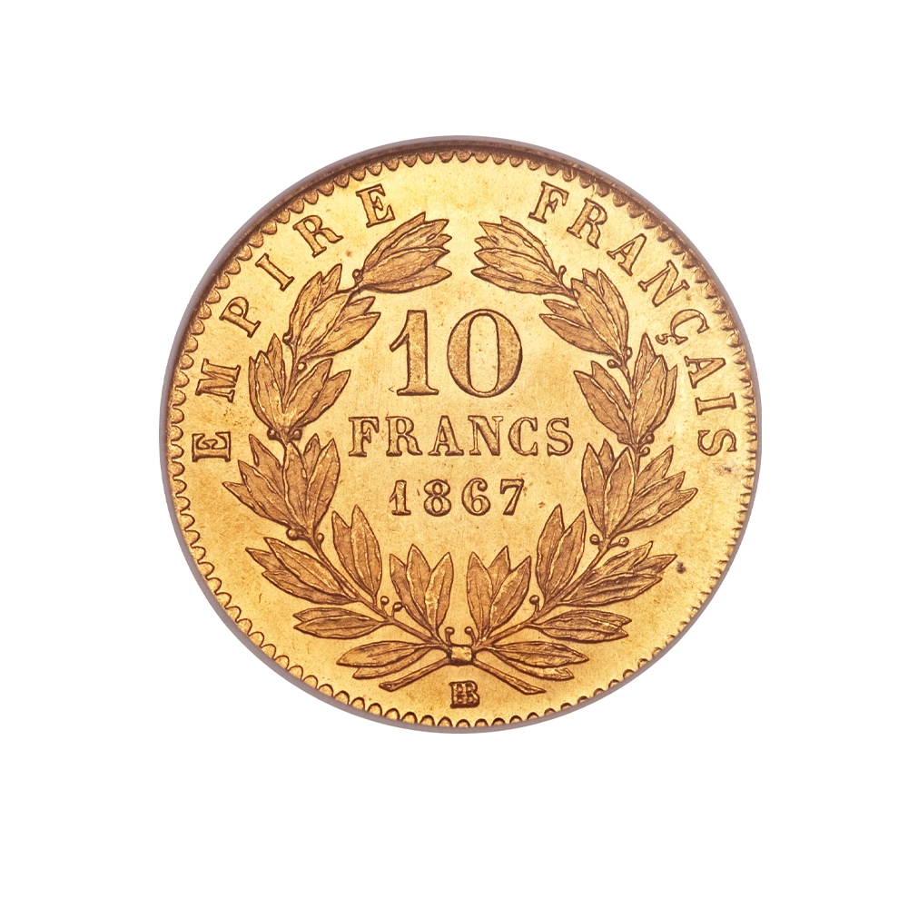10 Francs - Napoléon III - Tête Laurée - France - 1861-1868