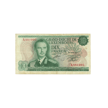 Luxembourg - Billet de 10 Francs - 1967
