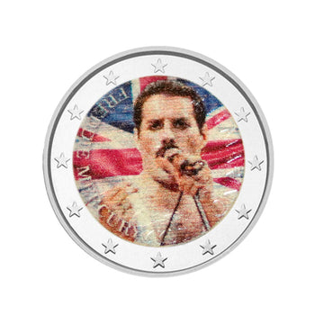 Royaume Uni - 2 Euro Commémorative - Freddie Mercury - Colorisée
