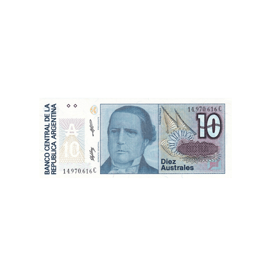 Argentine - Billet de 10 Australes - 1986-1989