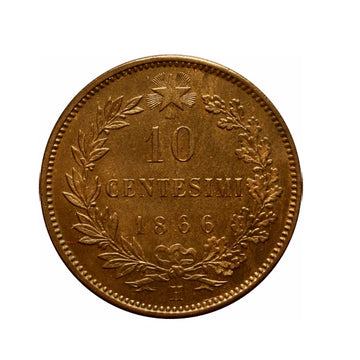 10 Centesimi - Vittorio Emanuele II - Italie - 1862-1867