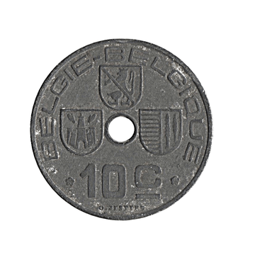 10 centimes - Léopold III - Belgique - 1942-1946
