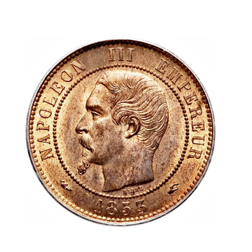 10 cents Napoleon III - Naked head - France - 1852-1857