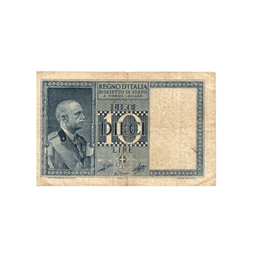 Italie - Billet de 10 Lires - 1935-1944