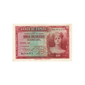 Espagne - Billet de 10 Pesetas - 1935