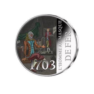 Frappe en Argent colorisé - L'homme au masque de Fer - 1703