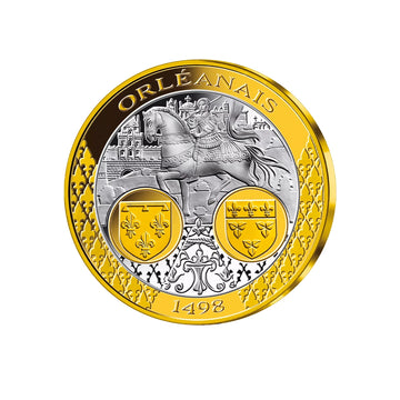 Frappe en Argent dorée à l'or pur - Royaume de France - Orléanais