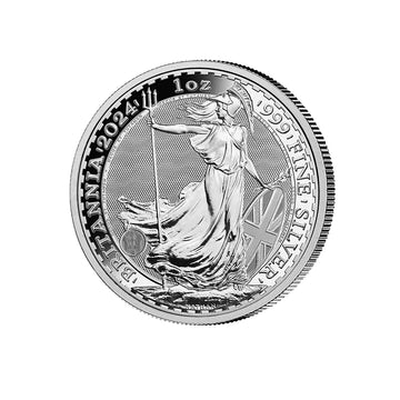 Frappe en Argent - Britannia de Grande-Bretagne 2024