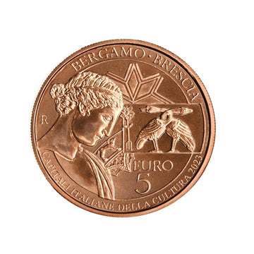 Bergamo e Brescia - Valuta van € 5 koper - hoekbloem 2023