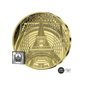Jeux Olympiques de Paris 2024 - La Tour Eiffel - Monnaie de 50€ Or 1/4 Oz - BE 2024