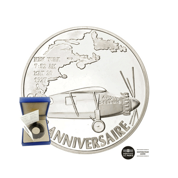 Traversée de Lindbergh - Monnaie de 1,50€ Argent - BE 2002