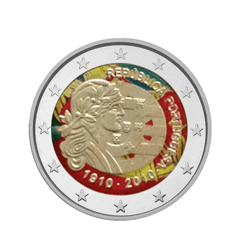 Portugal 2010 - 2 Euro Commémorative - République portugaise - Colorisée