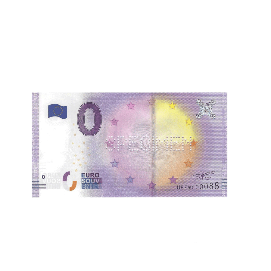 Ticket de lembrança de zero euro - espécime -