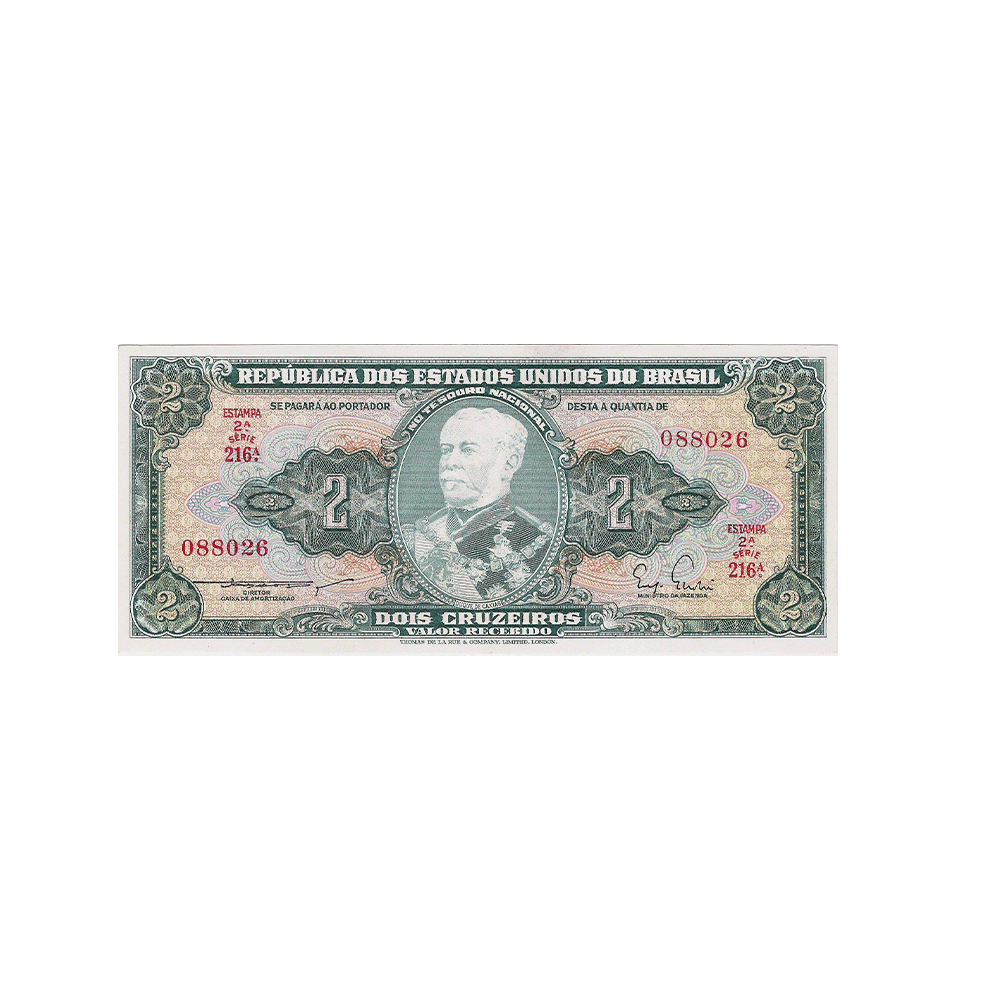 Brésil 1954-1958  - Billet de 2 Cruzeiro