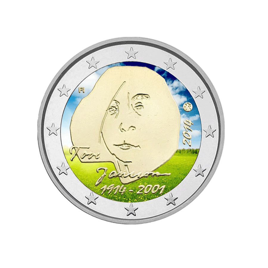 Finlande 2014 - 2 Euro Commémorative - Tove Jansson - Colorisée