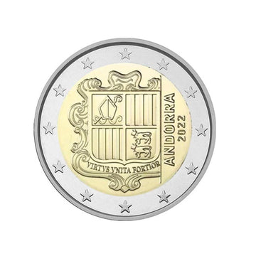 Andorra 2022 - 2 euro commemorative - coat of arms