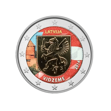 Lettonie 2016 - 2 Euro Commémorative - Vidzeme - Colorisée 2
