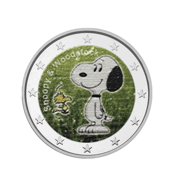 Snoopy - 2 Euro Commémorative - Colorisée