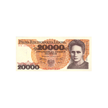 Pologne - Billet de 20 000 Zlotych - 1989