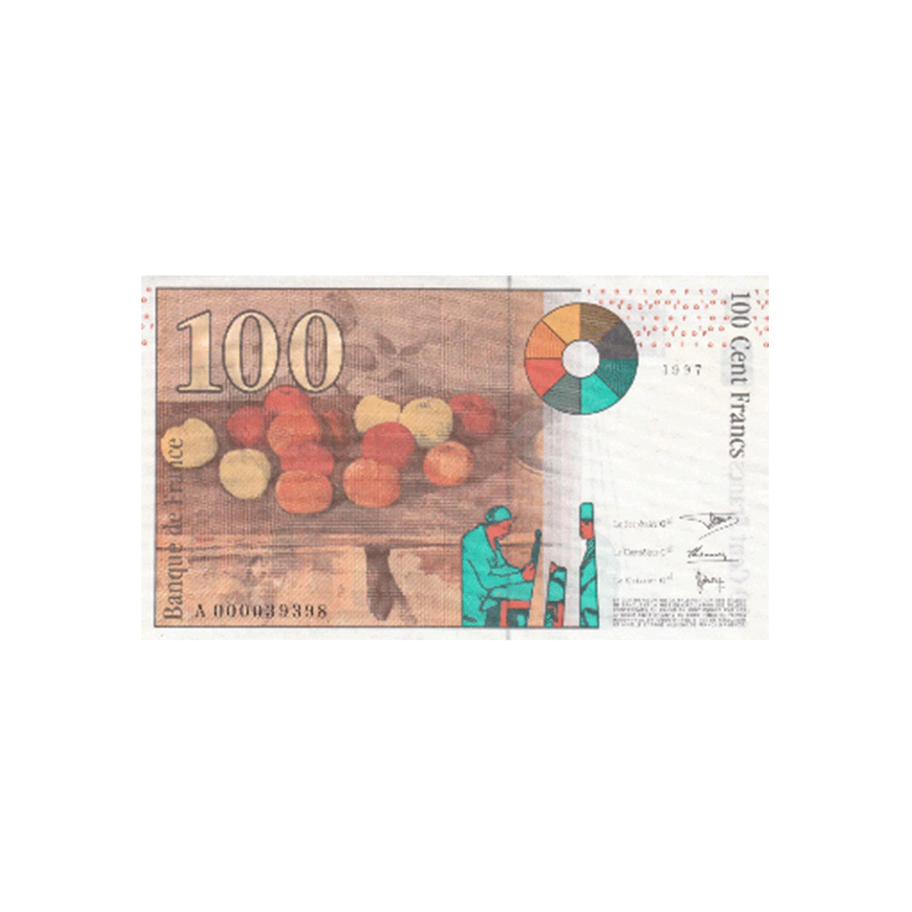 100 Francs Cezanne Ticket
