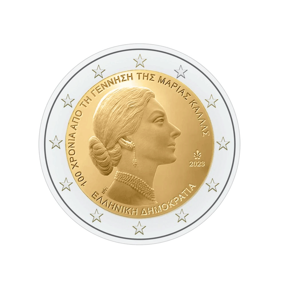 Griechenland 2023 - 2 Euro Gedenk - 100. Jahrestag der Geburt von Maria Callas