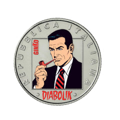 ⁣⁢Itálie 2023 - Coincard 5 Euro - DIABOLIK - Ginko⁤⁣