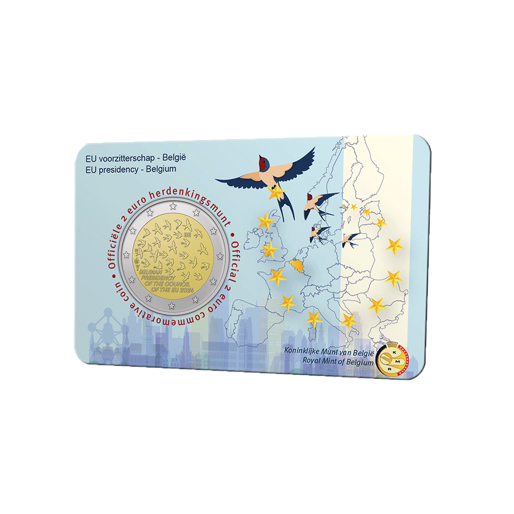 Belgique 2024 - 2 Euro Coincard - Présidence de l'UE - BU